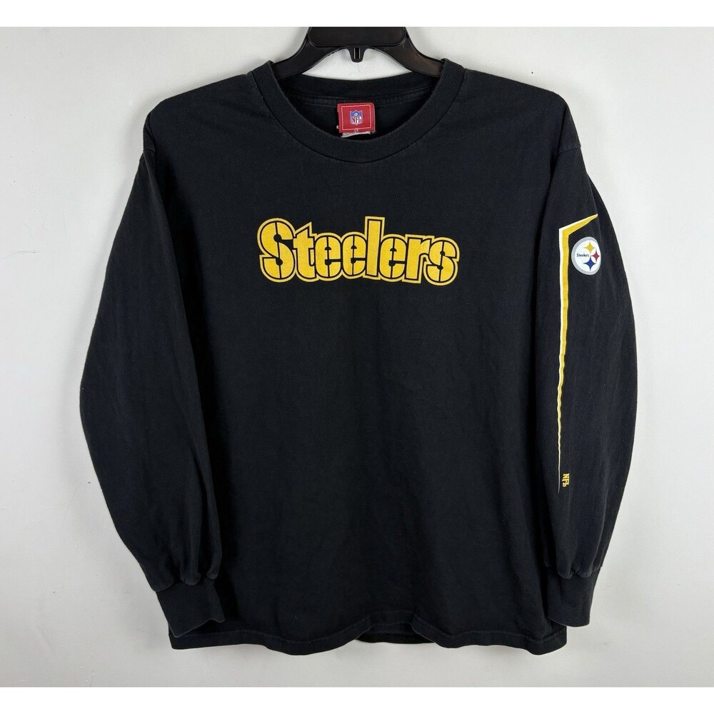 Vintage Y2K Pittsburgh Steelers Graphic T-Shirt / NFL / Black / Large